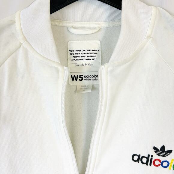 Adidas White Jacket with Multicolor Accents - Picture 3 of 5